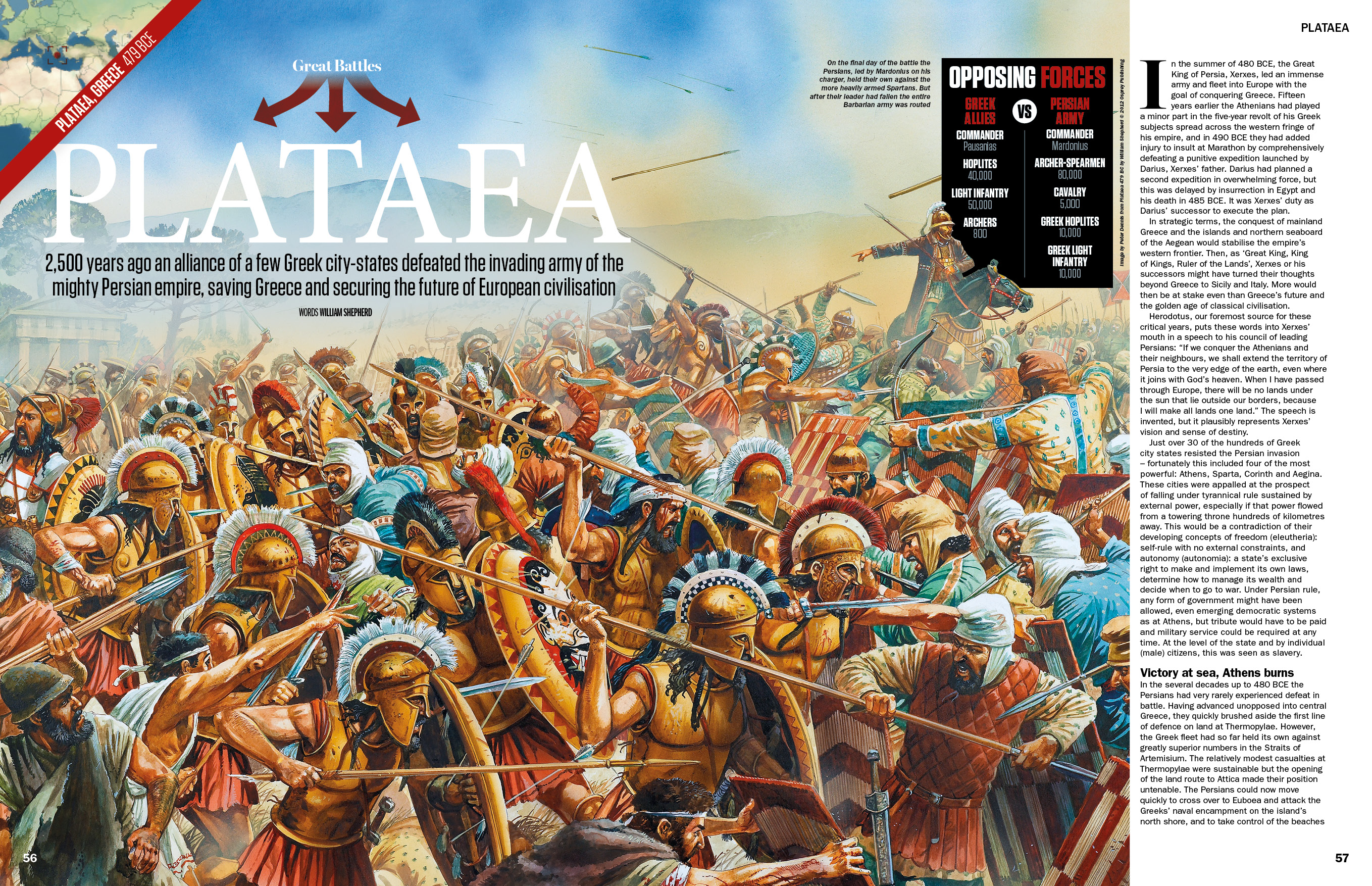 La revista History of War circuló sobre la batalla de Platea
