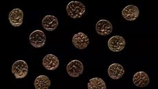 A collection of ancient gold coins