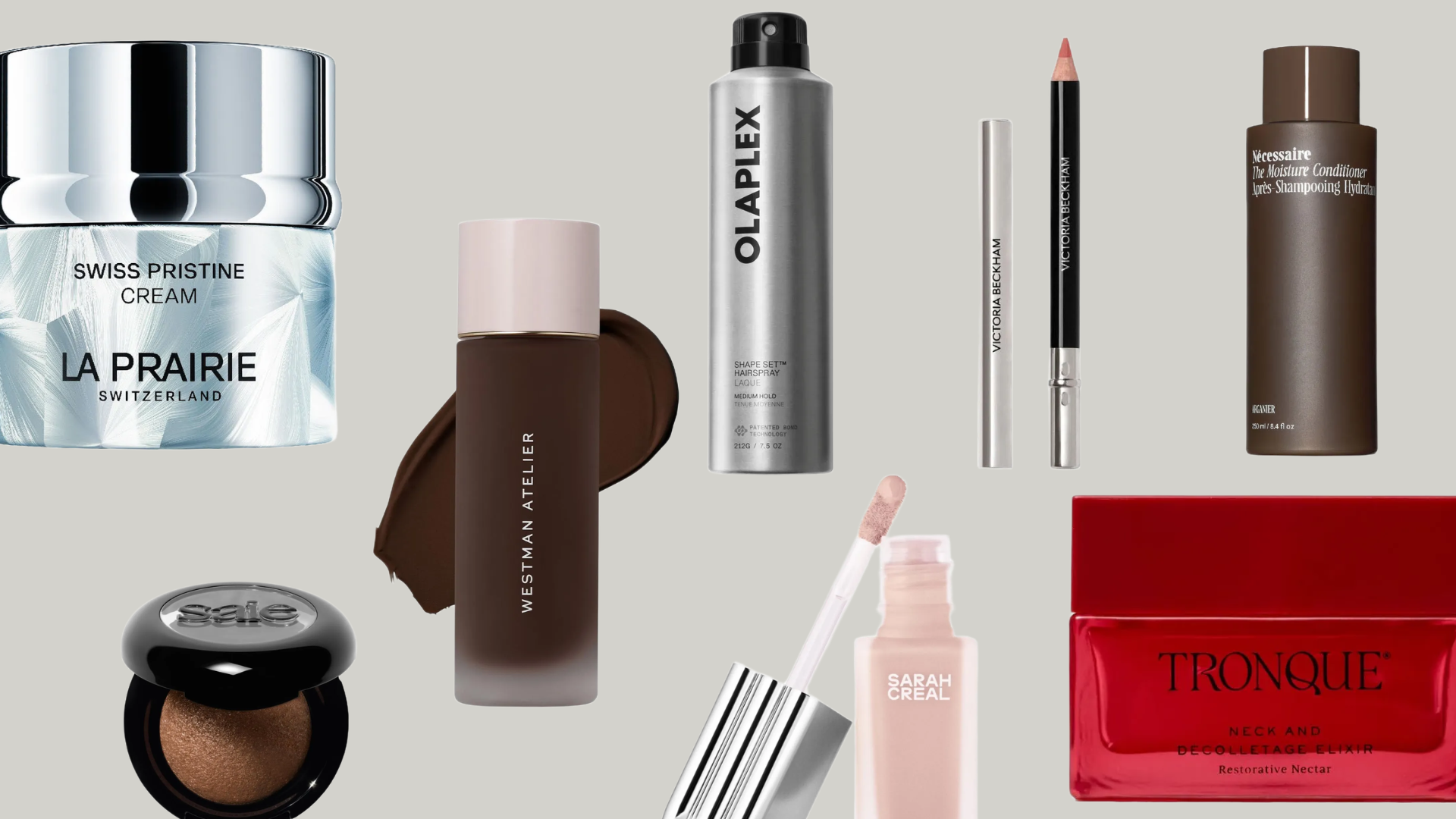 Collage of beauty products from Bluemercury and Violet Grey