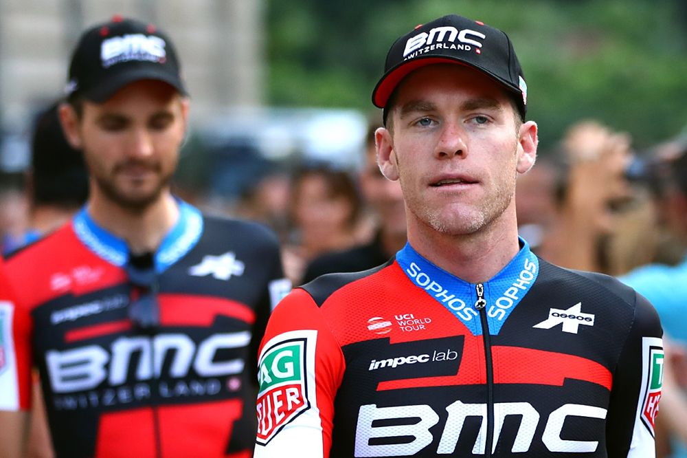 Bren Bookwalter at the Vuelta a Espa&ntilde;a team presentation