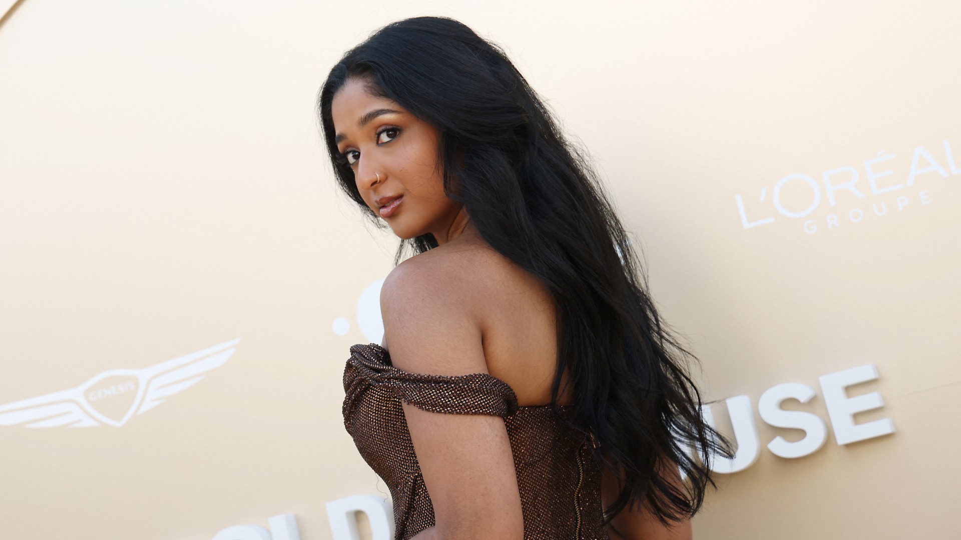 Maitreyi Ramakrishnan attends the Gold House 4th Gold Gala at the Music Center in Los Angeles, May 10, 2025.