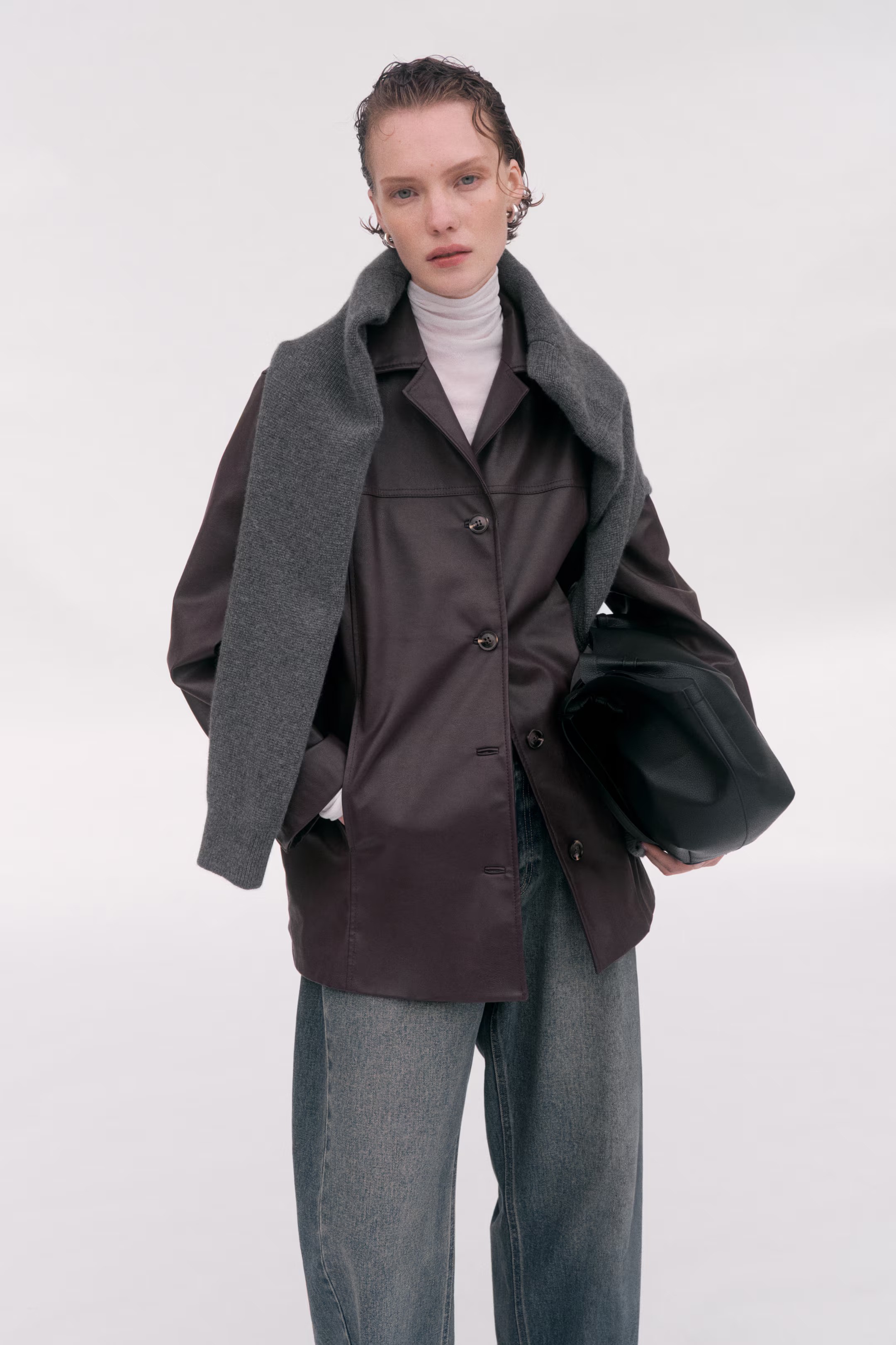 H&amp;amp;M, Coated Jacket