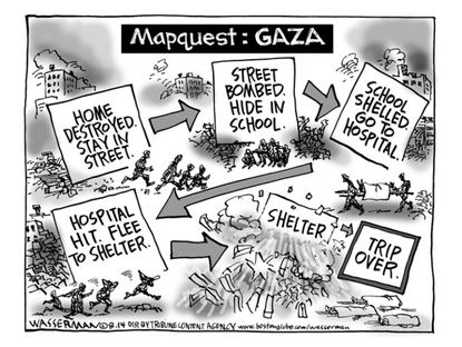 Editorial cartoon world Israel Palestine