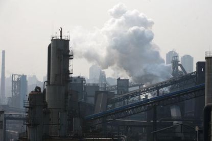 A steel factory in China.