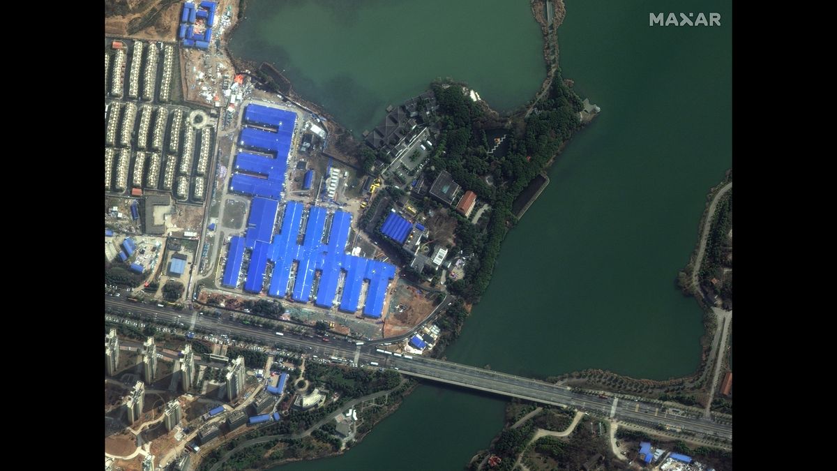 Huoshenshan Hospital's pop-up facility in Wuhan, China, on Feb. 21, 2020.