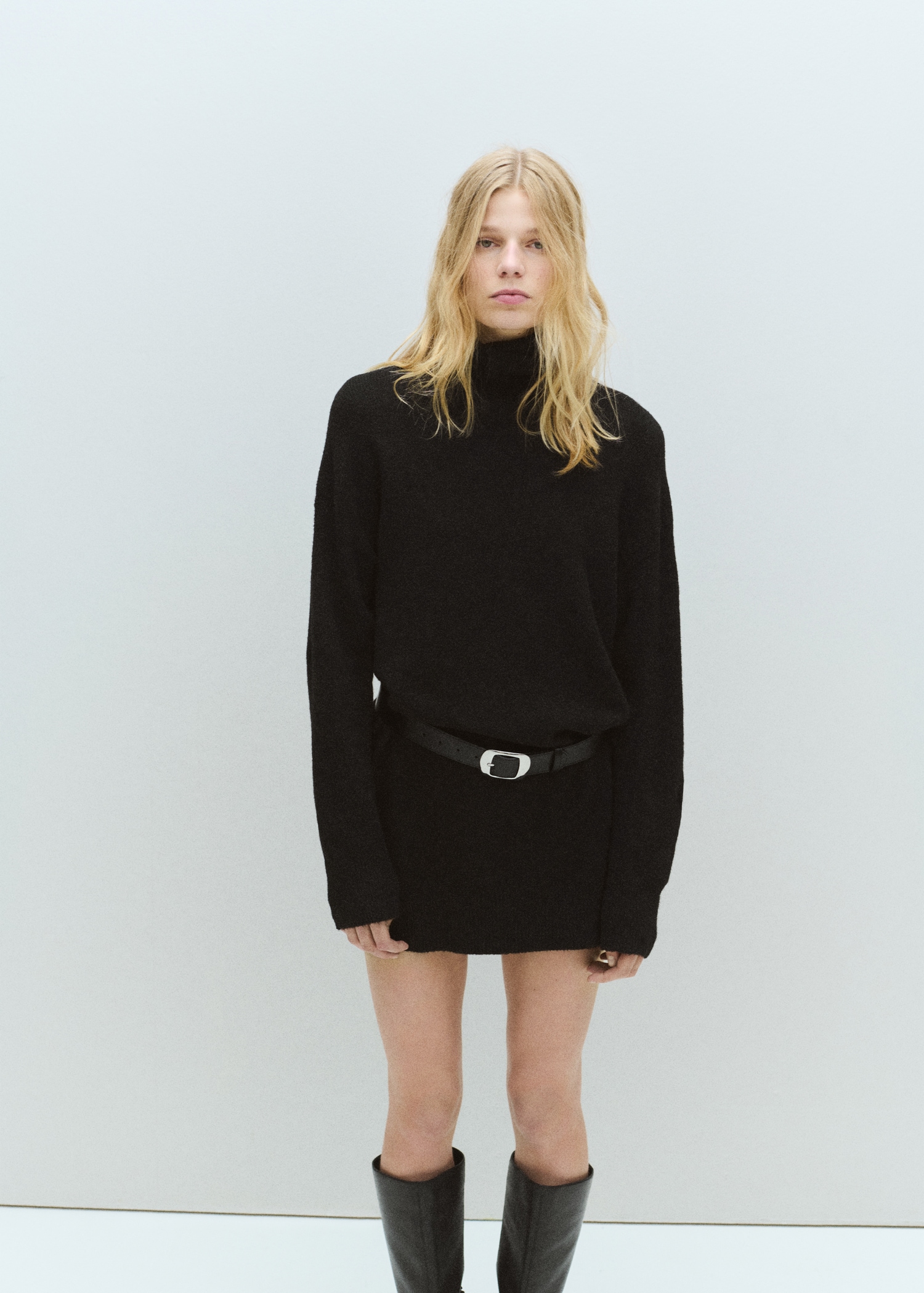 Knitted Turtleneck Dress - Women | Mango United Kingdom