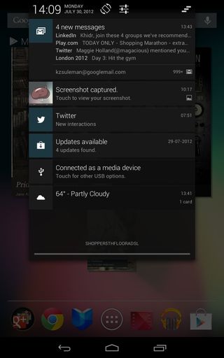 Android Jelly Bean 4.1 - Notifications