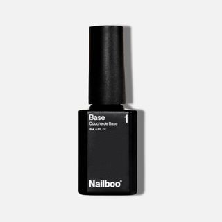 black bottle of Nailboo Dip Powder Base Coat on a white background