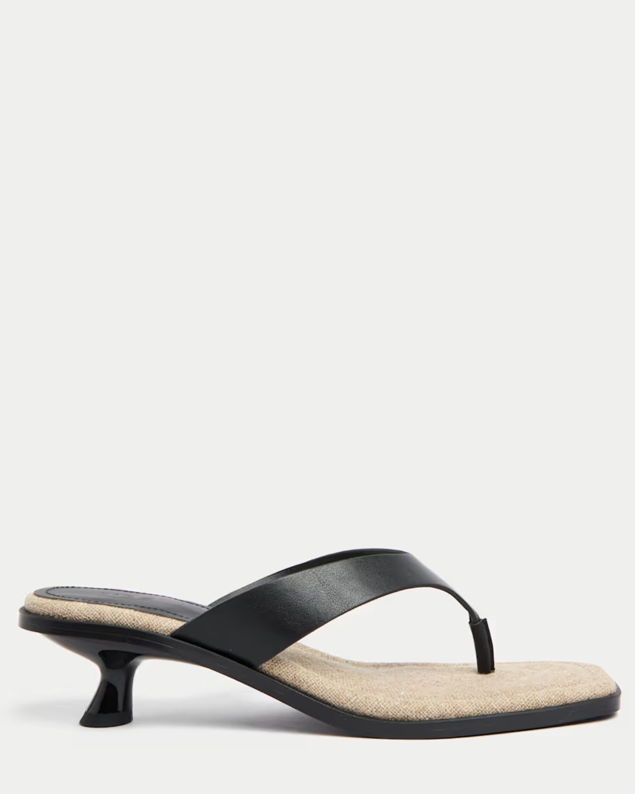 M&S Toe Post Kitten Heel Square Toe Sandals