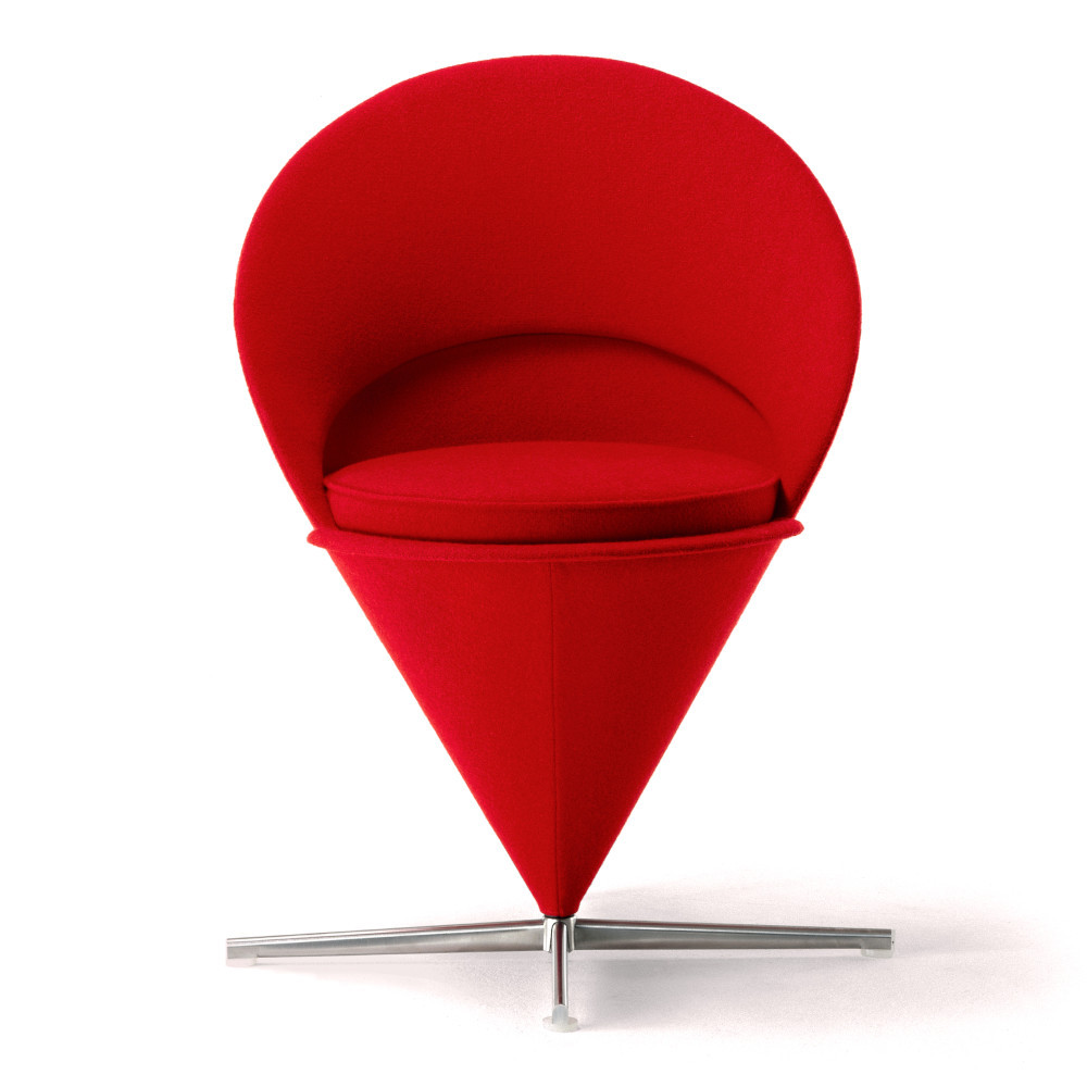 Vitra Cone chair by Verner Panton in red