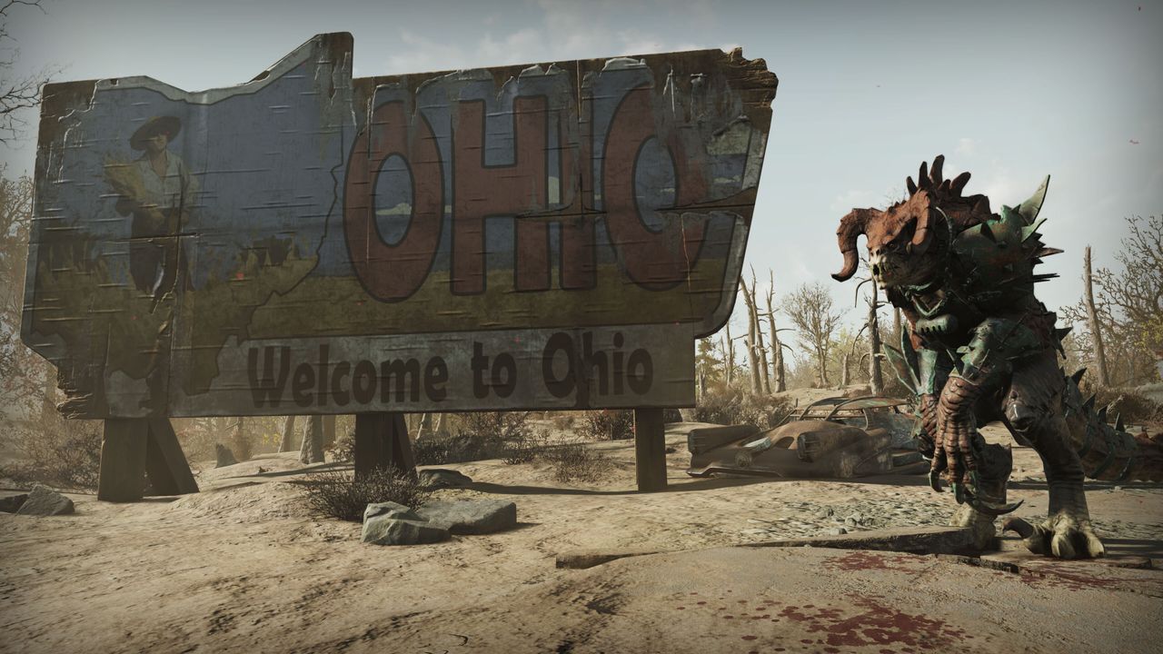 Screenshots from the Burning Springs update in Fallout 76