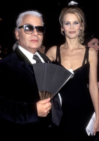 Claudia Schiffer and Karl Lagerfeld