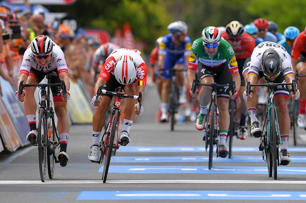 The finish of stage 5 at the Tour Down Under