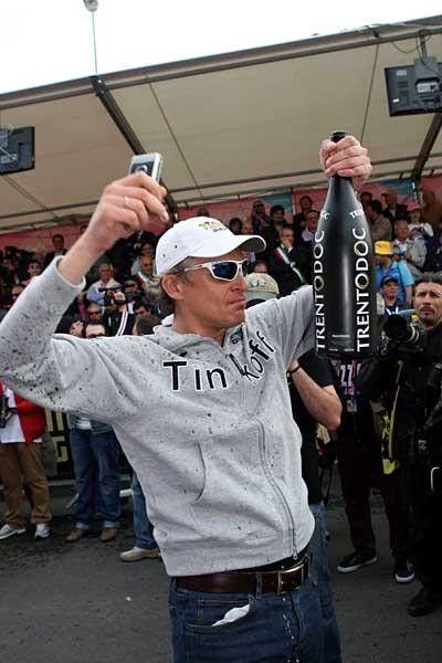 Tinkoff Credit Systems owner Oleg Tinkov is celebrating