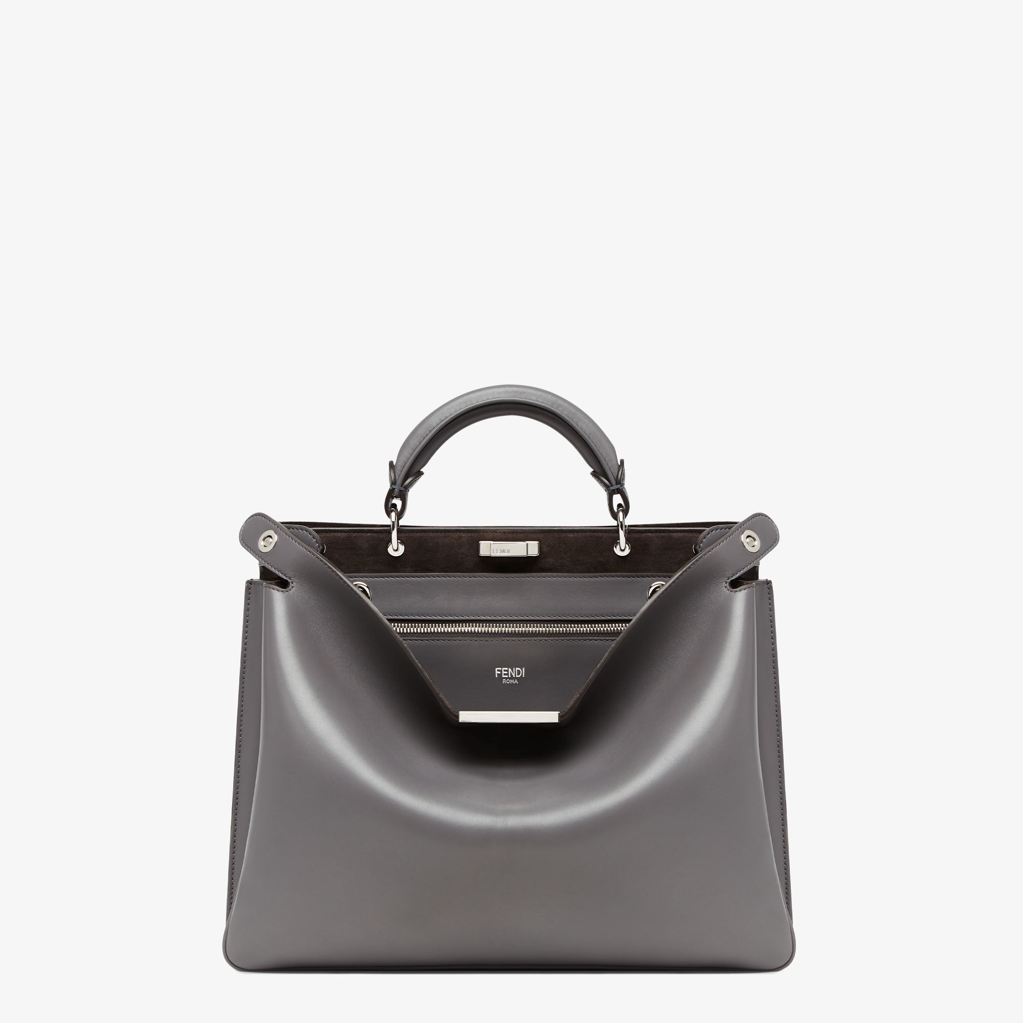 Peekaboo Soft Mediumgrey Leather Bag