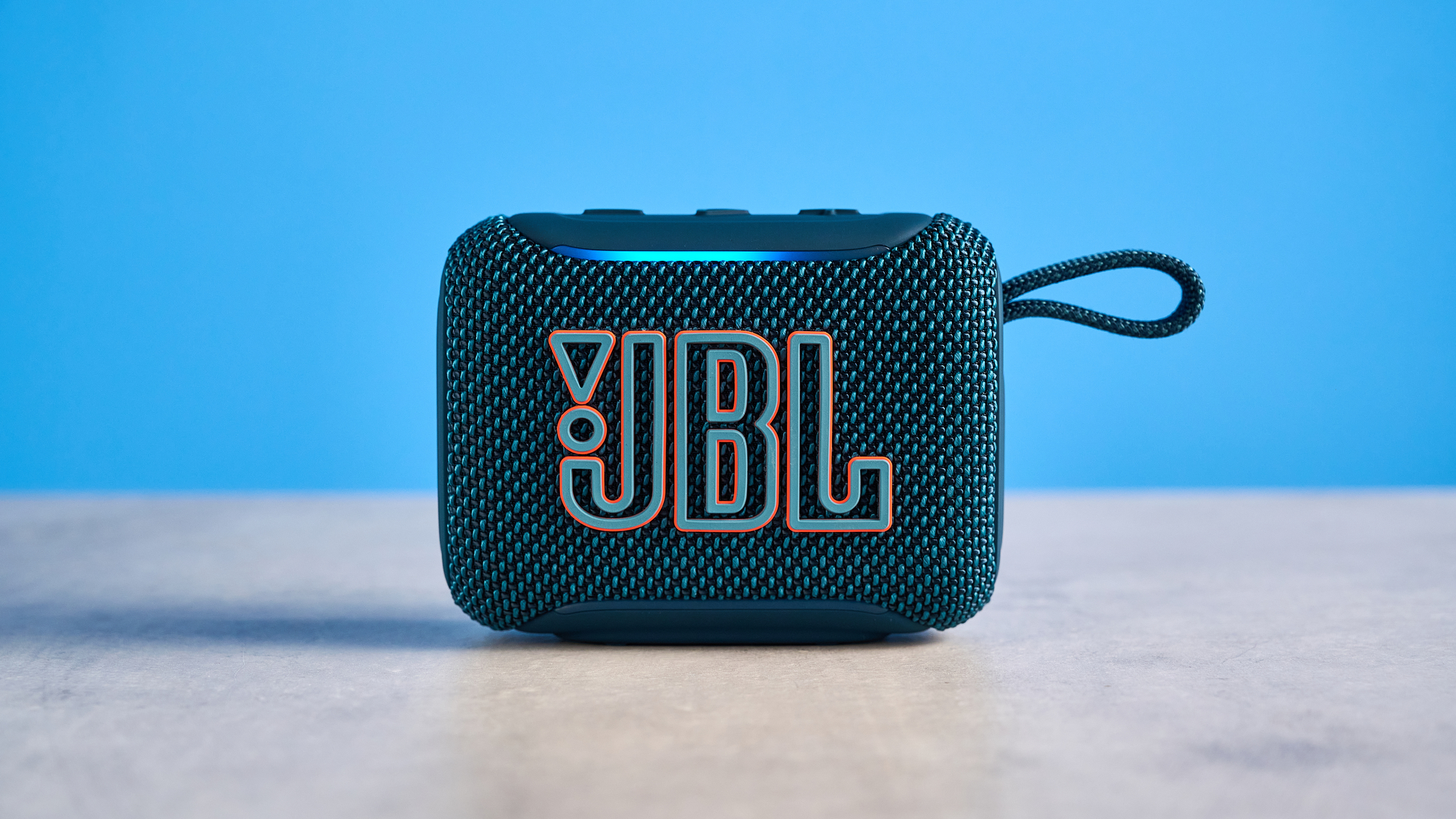 JBL Go 5 Bluetooth speaker in blue