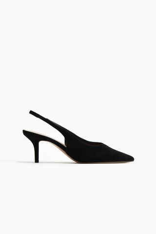 Suede Slingback Pumps