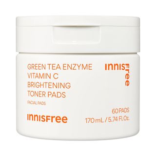 innisfree, Green Tea Enzyme Vitamin C Brightening + Exfoliating Toner Pads