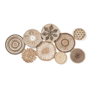 Assorted woven wall decor