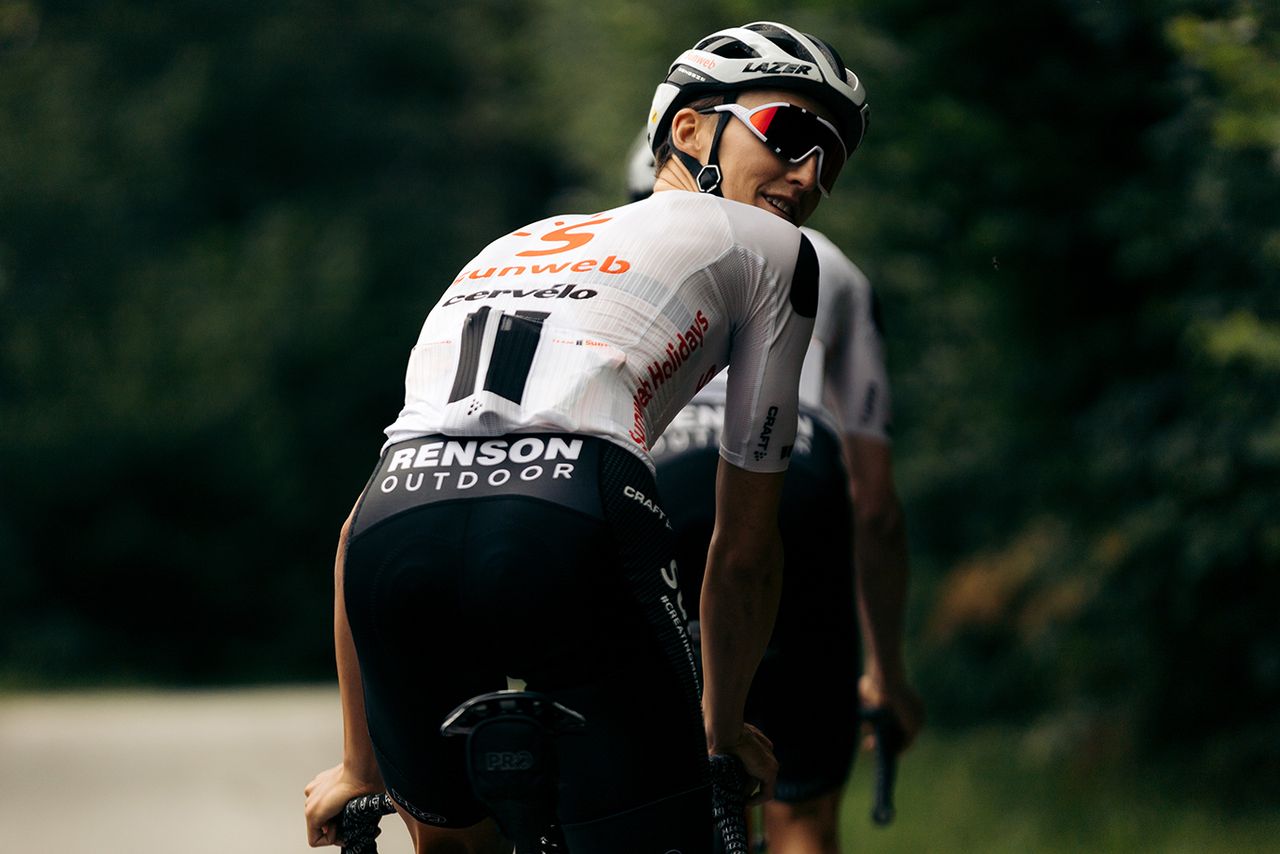 Team Sunweb training in K&uuml;htai, Austria in July after the coronavirus pandemic halted the road season