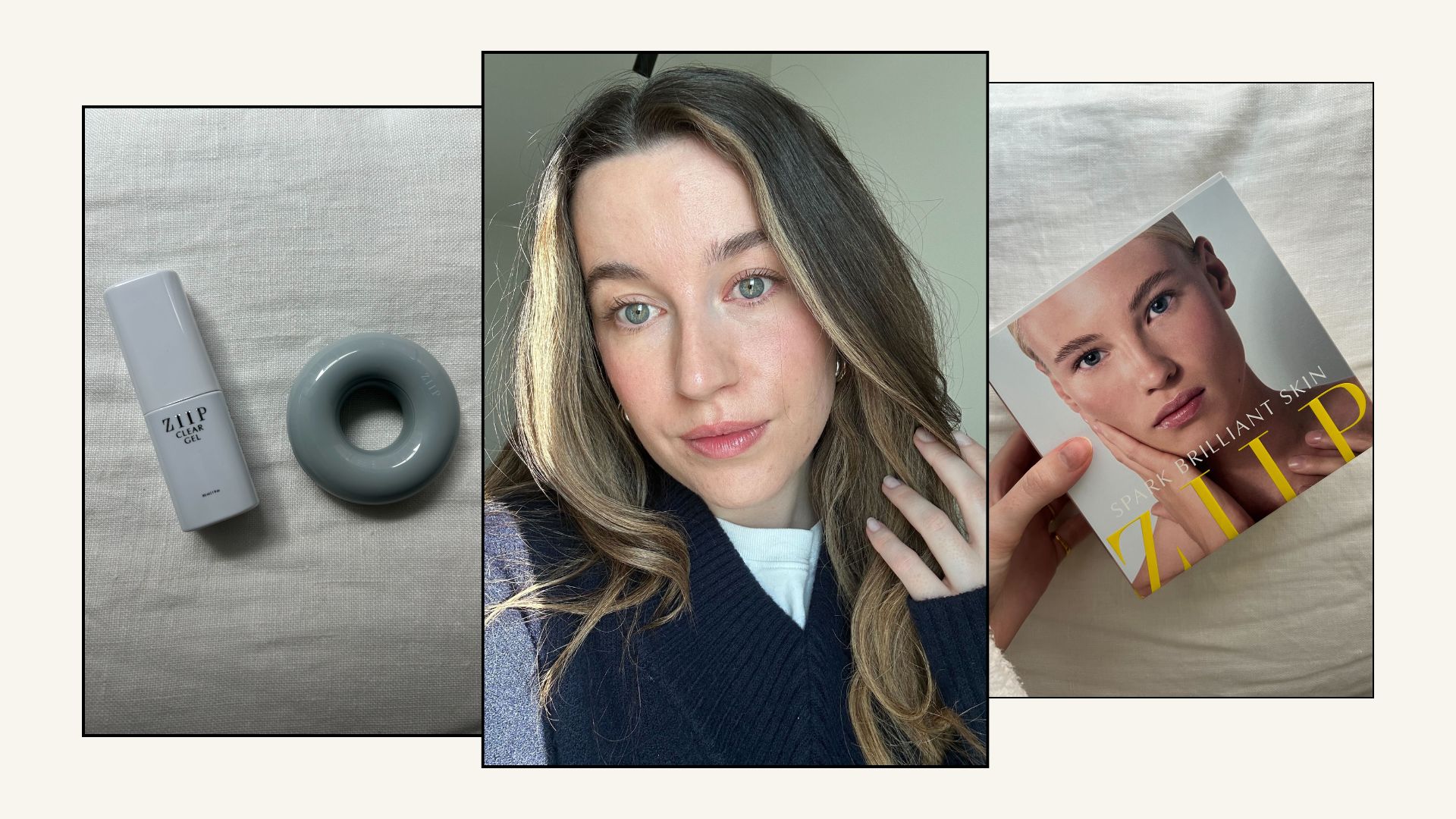 Junior beauty editor, Grace Lindsay, testing the Ziip dot device