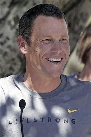 Lance Armstrong is enjoying the sunshine in Adelaide