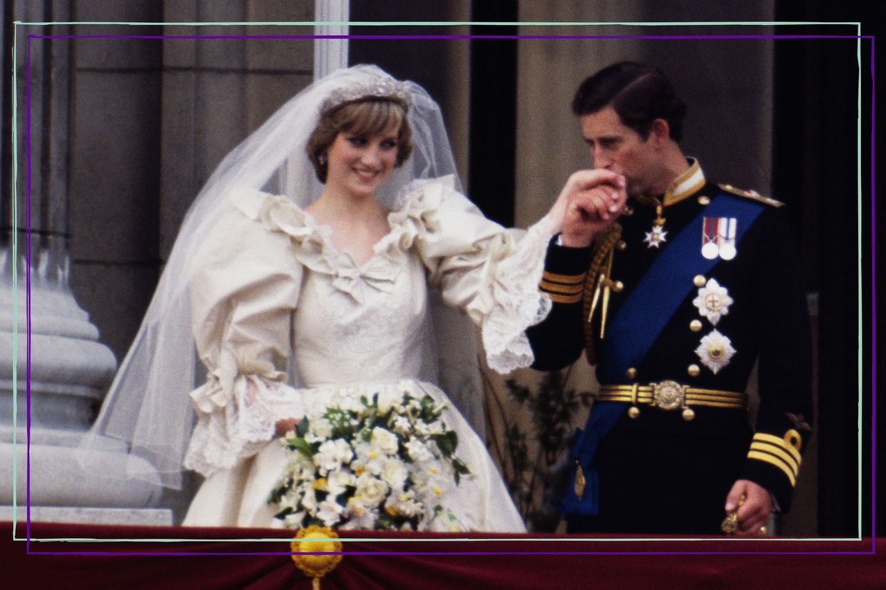 Princess Diana aged 20 on her wedding day to Charles