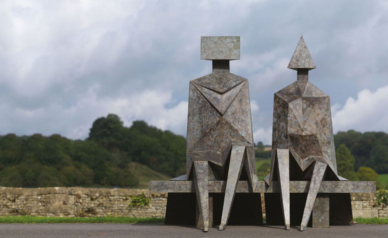 For the first time in over three centuries of trading, Fortnum and Mason is hosting an exhibition of modern and contemporary art borrowed from Frank Cohen&#039;s personal collection. Pictured: King and Queen, by Lynn Chadwick, 1990