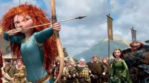 Merida firing an arrow in Brave