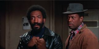 From left to right: Bill Cosby and Sidney Poitier