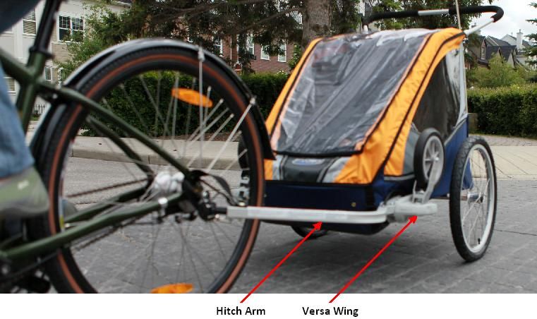 bike trailer attachment arm