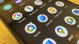 Google PIxel phone showing the Google Home app