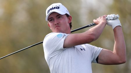 Maverick McNealy takes a shot at the WM Phoenix Open