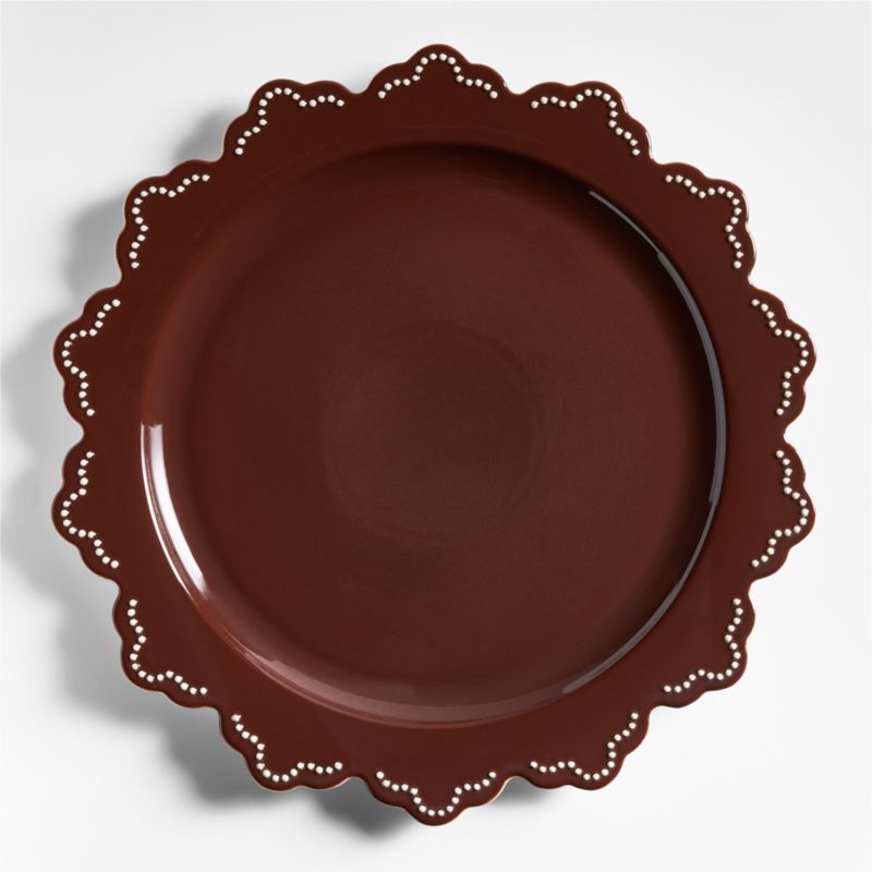 Claret Stoneware Round Platter/charge Plate