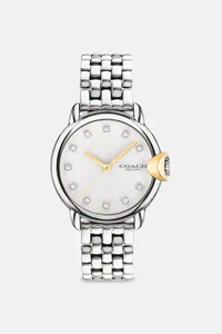 Coach Women's Arden Silver-Tone Stainless Steel Bracelet Watch, 32mm