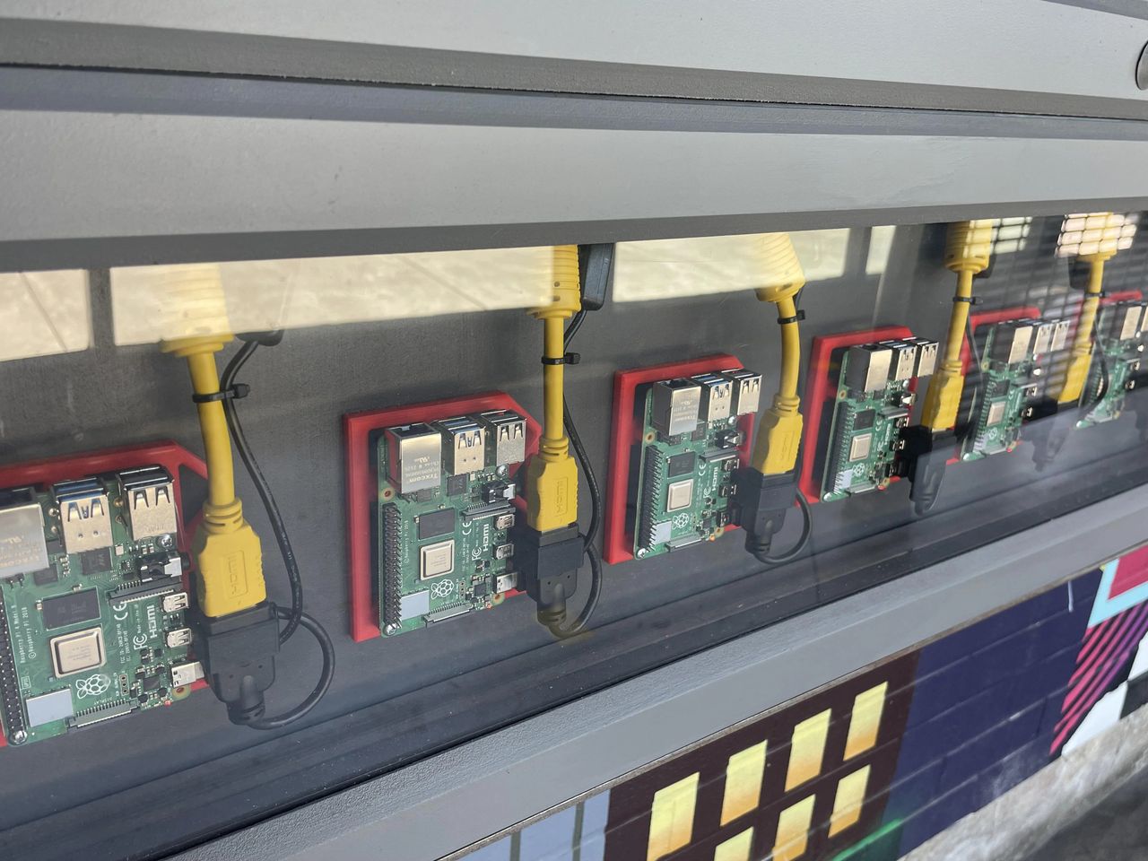 The Rice Box sci-fi themed digital signages uses six Raspberry Pi 4