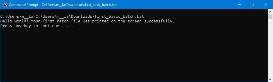 Run batch file from Command Prompt