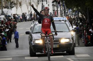 Sebastien Rosseler (Team RadioShack) solos to victory in stage four, the first win for his team.