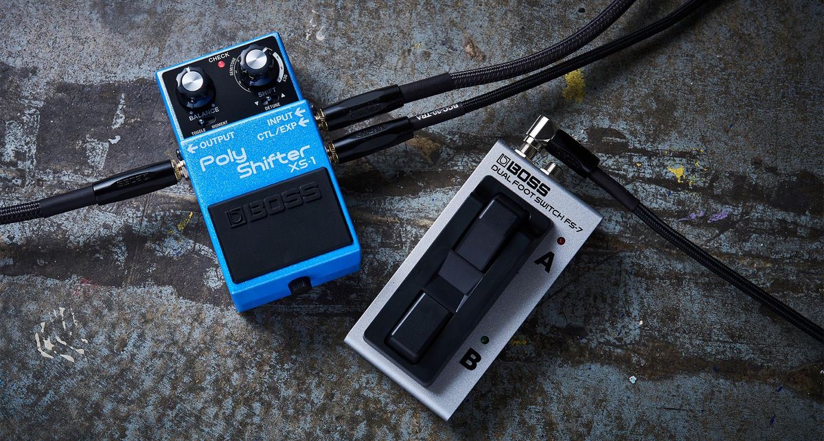 Boss XS-1 Poly Shifter: the compact version of the new pitch-shifter has the same blue finish on the enclosure and has a range of three octaves up and down.