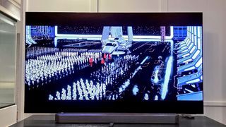Samsung S95F OLED TV on table