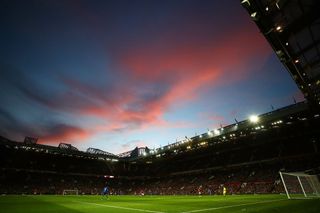 General view inside the stadium during the Premier League match between Manchester United and Everton at Old Trafford on April 4, 2017 in Manchester, England.