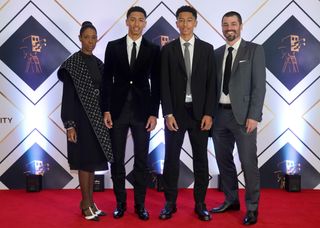Jude and Jobe Bellingham with their parents at the BBC Sports Personality of the Year awards in 2021.