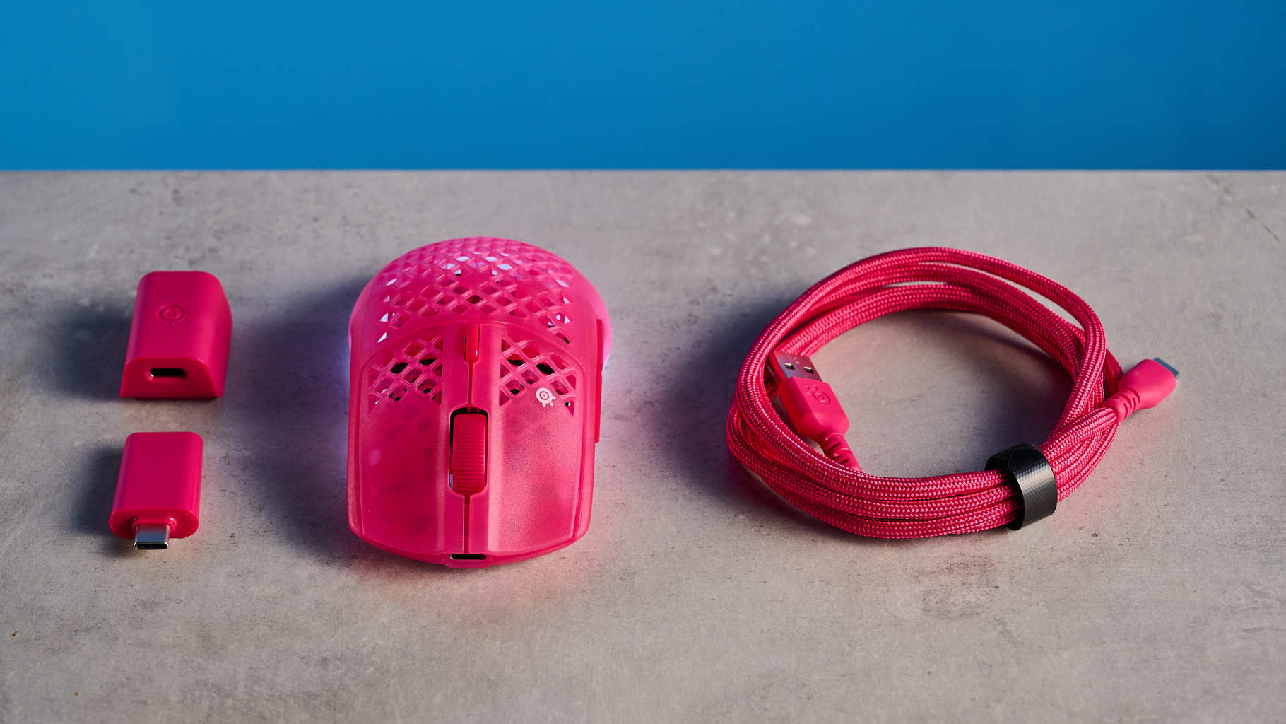 ماوس بی سیم Red SteelSeries Aerox 3 Wireless Gen 2 برای بازی