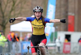 Charlotte Broughton wins under-14 girls, Cyclo-Cross National Championships 2011