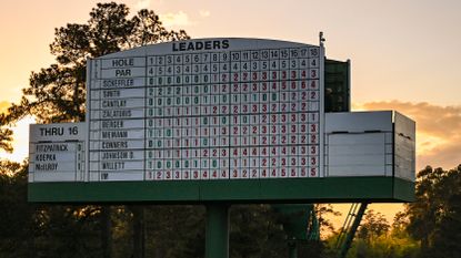 The 2022 Masters leaderboard after round one