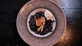 Black rice dish