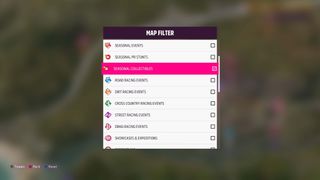 Forza Horizon 5 treasure hunt map filters