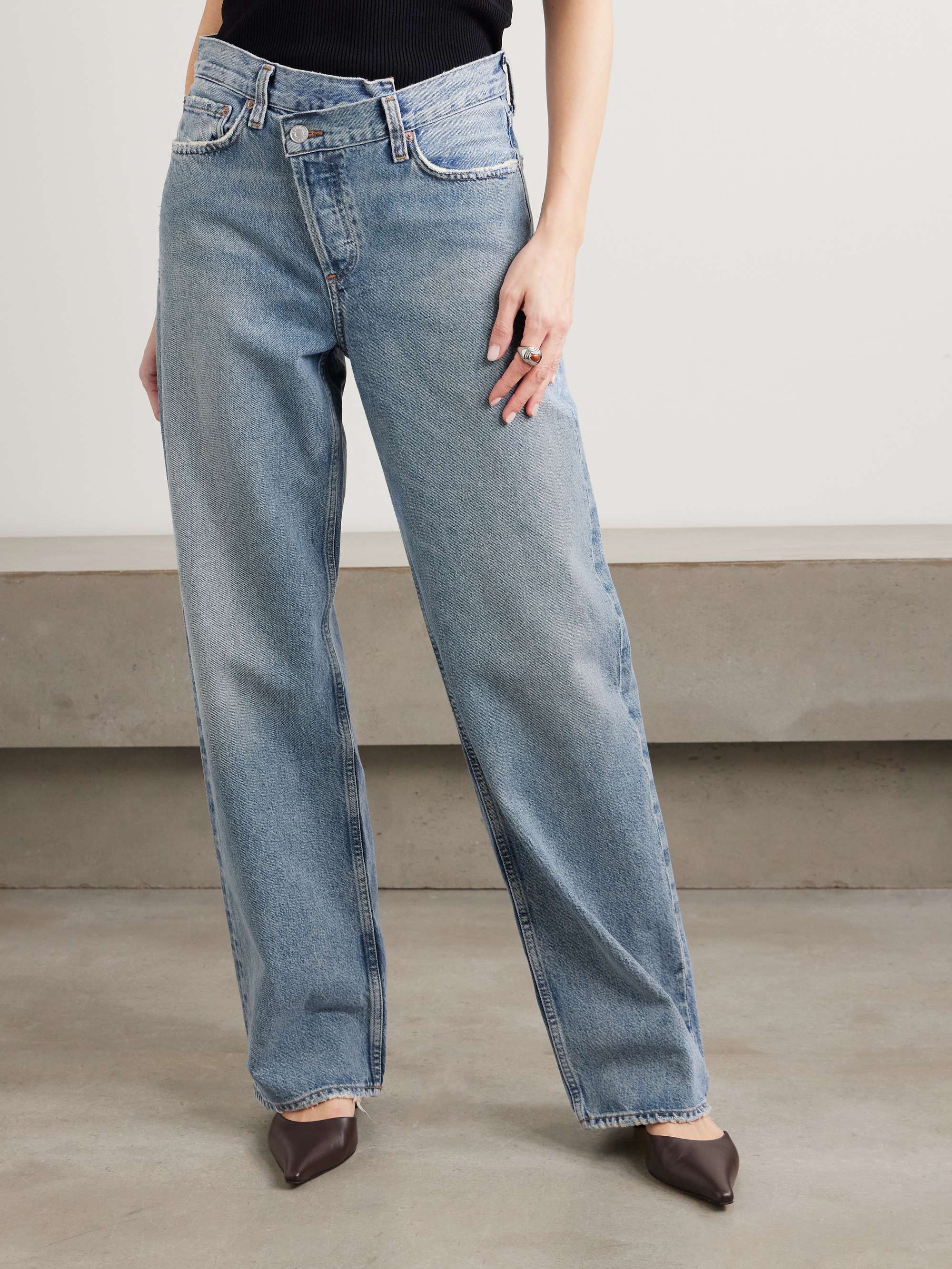 Arc Criss Cross Asymmetric Wide-Leg Jeans