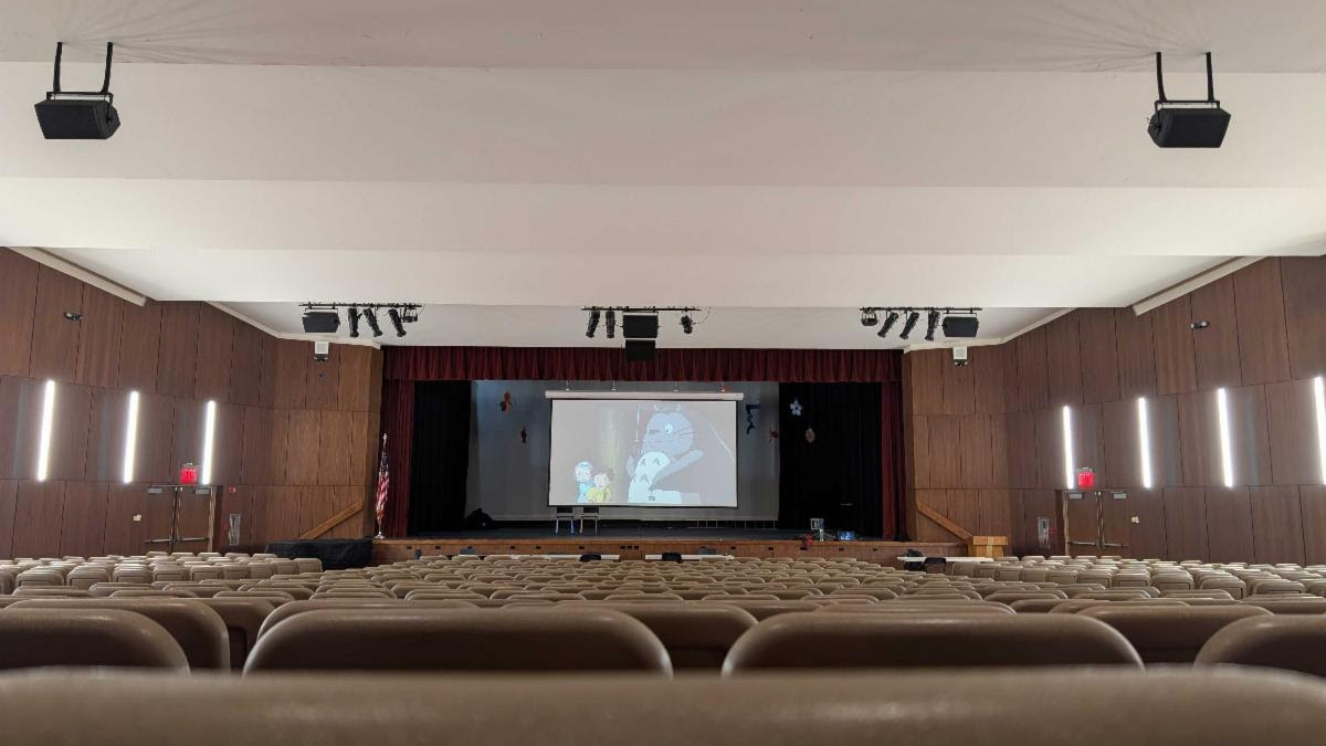 Two school auditoriums donned with new EM Acoustics loudspeakers. 