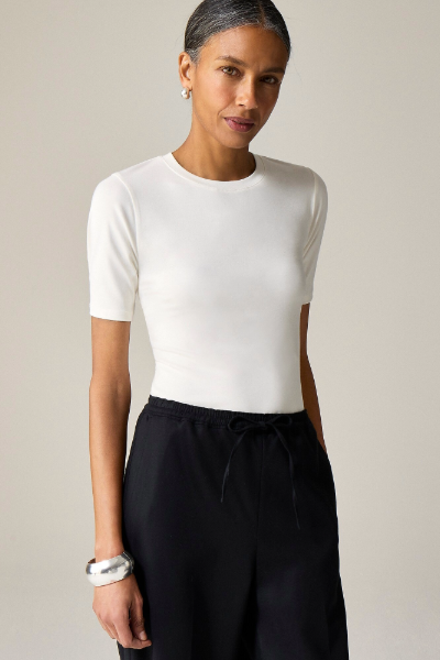 J.Crew, Refined Rib Elbow-Sleeve T-Shirt